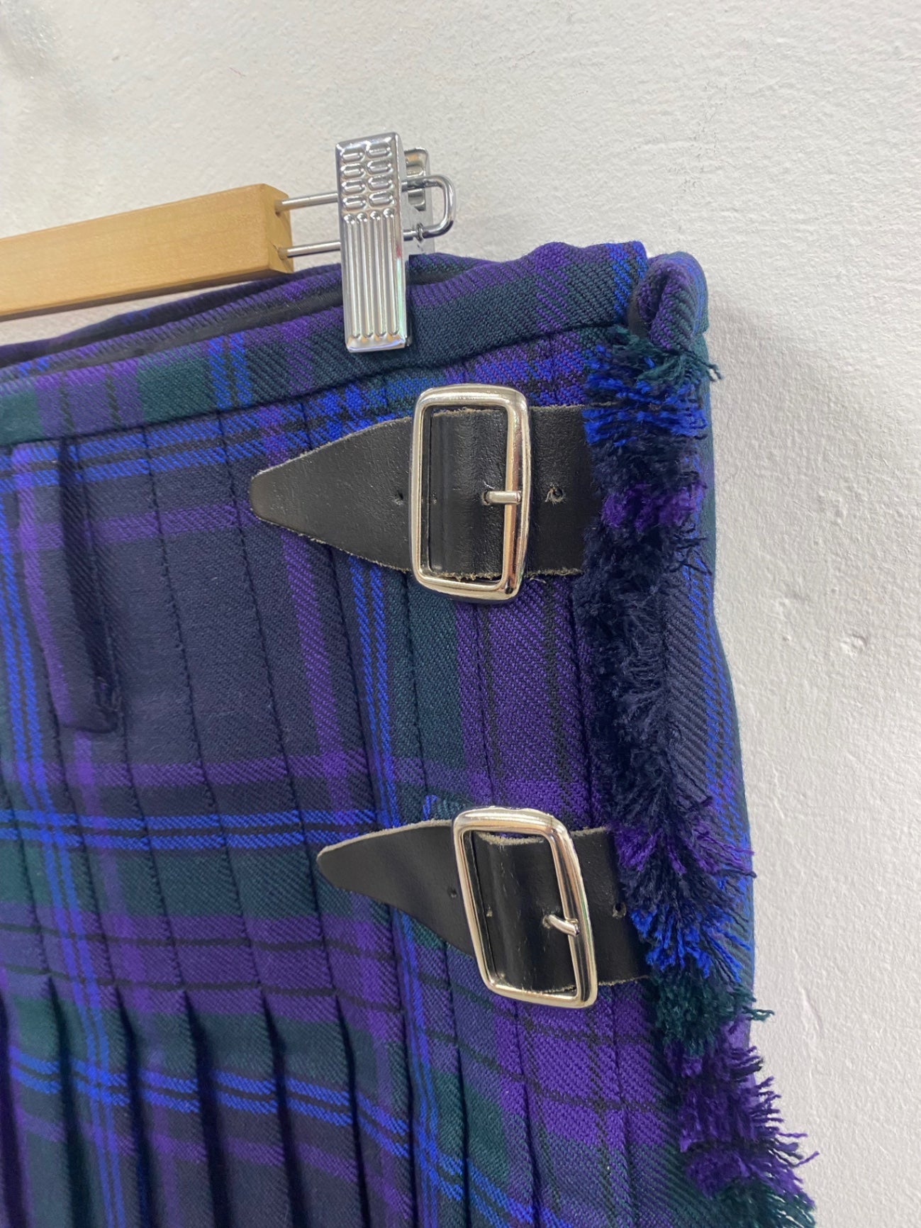 Classic Spirit of Scotland Rothbury Kilts Tartan Kilt W38” Purple Green blue SH597