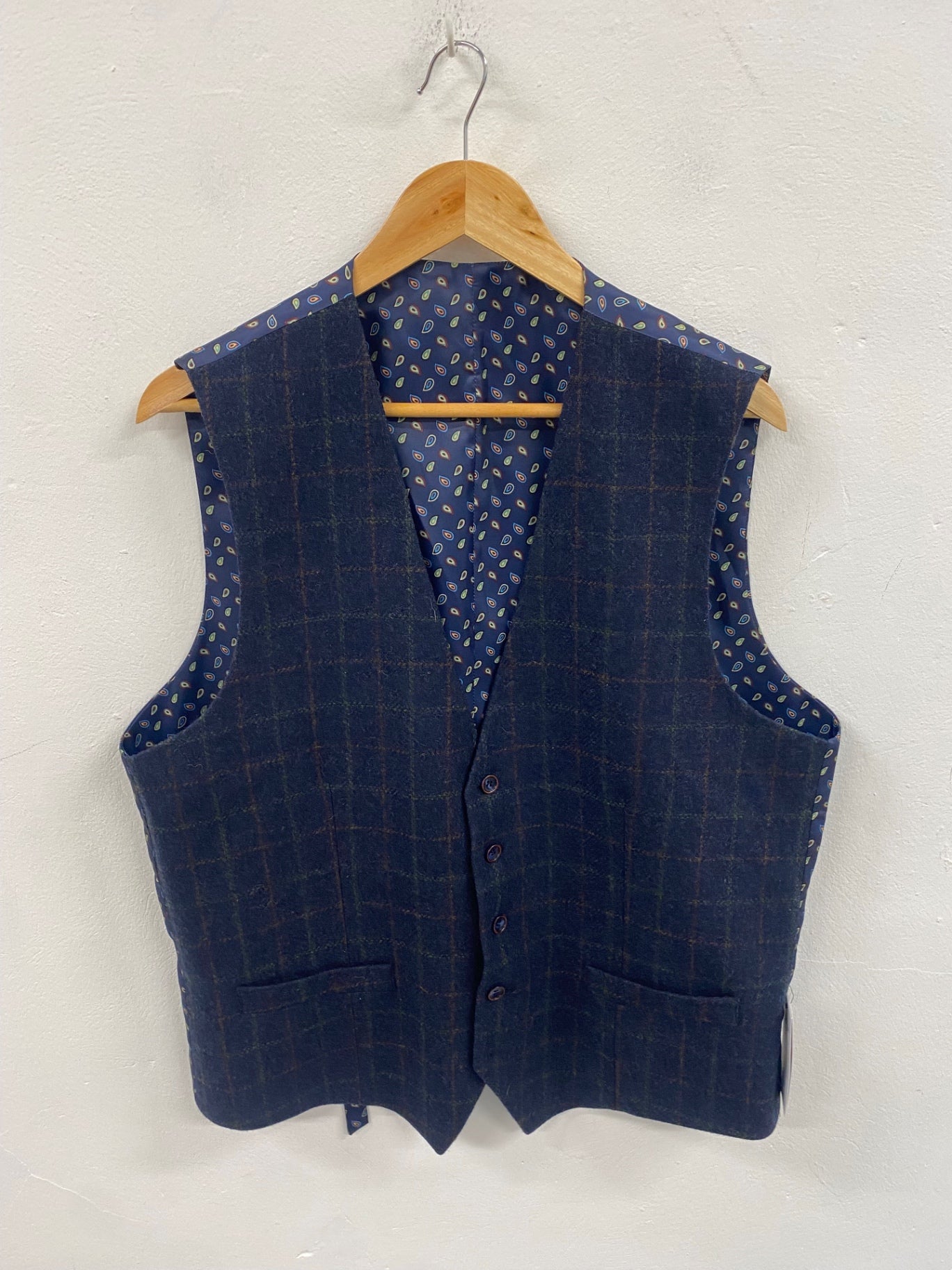 Fabulous SKOPES Tweed Blazer and Waistcoat 44R Navy Peaky Blinders country chic
