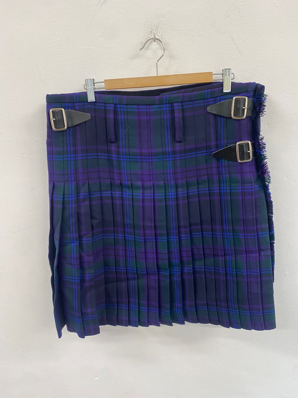 Classic Spirit of Scotland Rothbury Kilts Tartan Kilt W38” Purple Green blue SH597