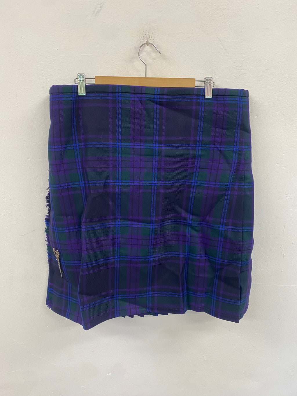 Classic Spirit of Scotland Rothbury Kilts Tartan Kilt W38” Purple Green blue SH597