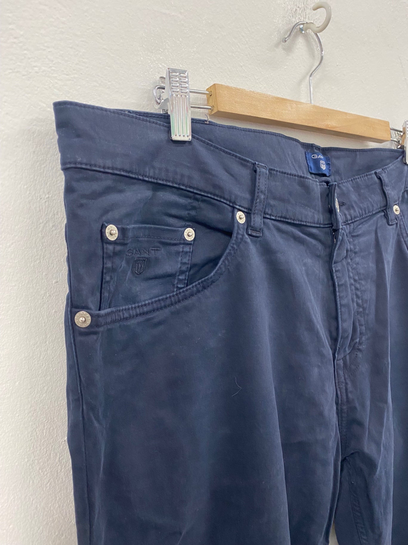 Fabulous GANT jeans slim straight casual 38R Navy blue NK596