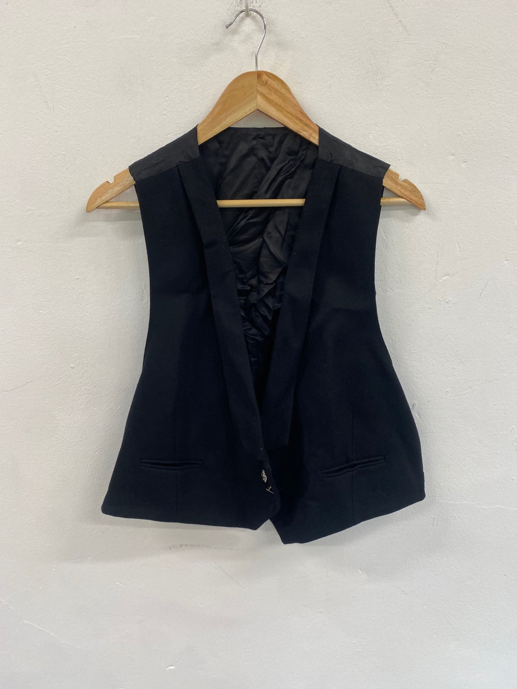 Fabulous Prince Charlie Kilt Jacket & Waistcoat 46R Black wool SH597
