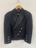 Fabulous Prince Charlie Kilt Jacket & Waistcoat 46R Black wool SH597