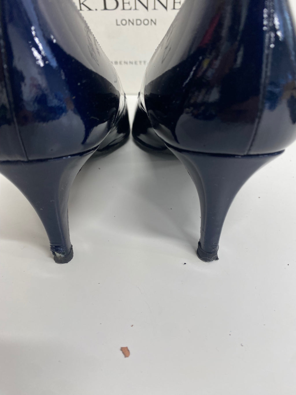 Fabulous L.K. Bennett Court Shoes Sabira UK7 Navy Blue mid heel classic SH599