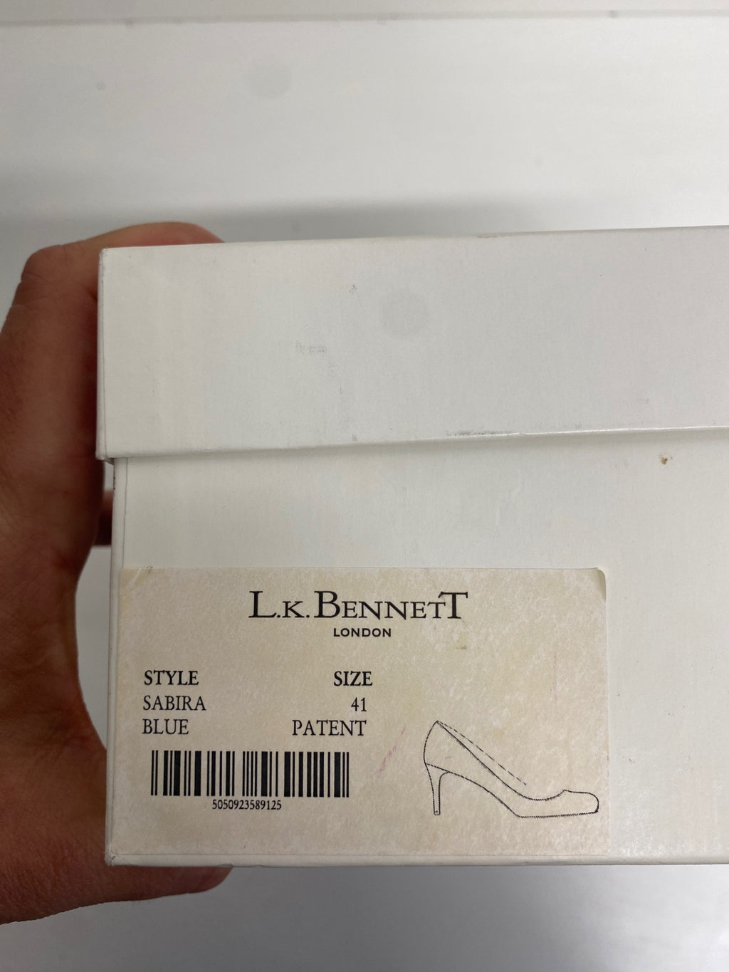 Fabulous L.K. Bennett Court Shoes Sabira UK7 Navy Blue mid heel classic SH599
