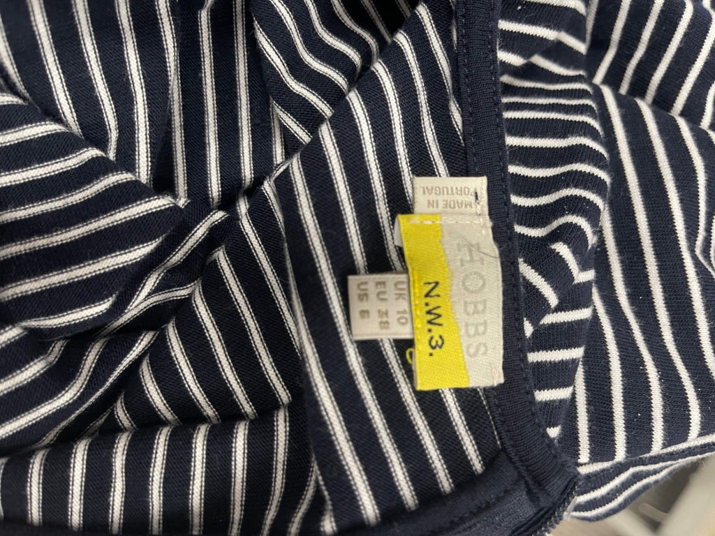 Fabulous Hobbs NW3 Dress Uk 10 Navy and White CH600