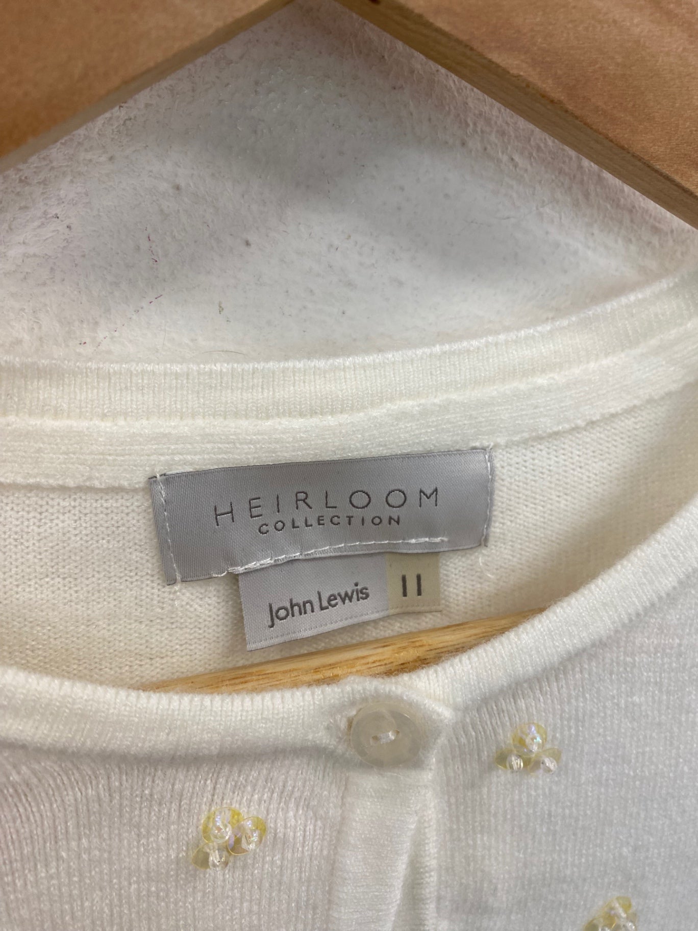 Fabulous John Lewis Heirloom Shrug bolero cardigan 11yrs Cream/Ivory wedding bridesmaid CH600