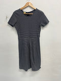 Fabulous Hobbs NW3 Dress Uk 10 Navy and White CH600