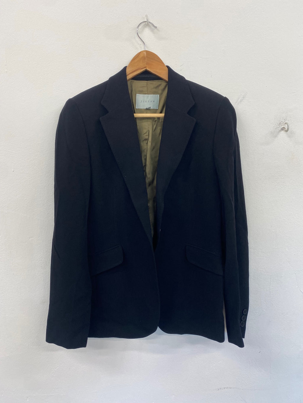 Fabulous Jigsaw classic Blazer UK8 Black simple chic CH600