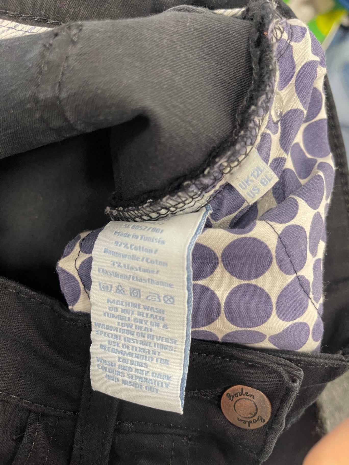 Fabulous Boden Classic skinny jeans  UK12 L Black CH600