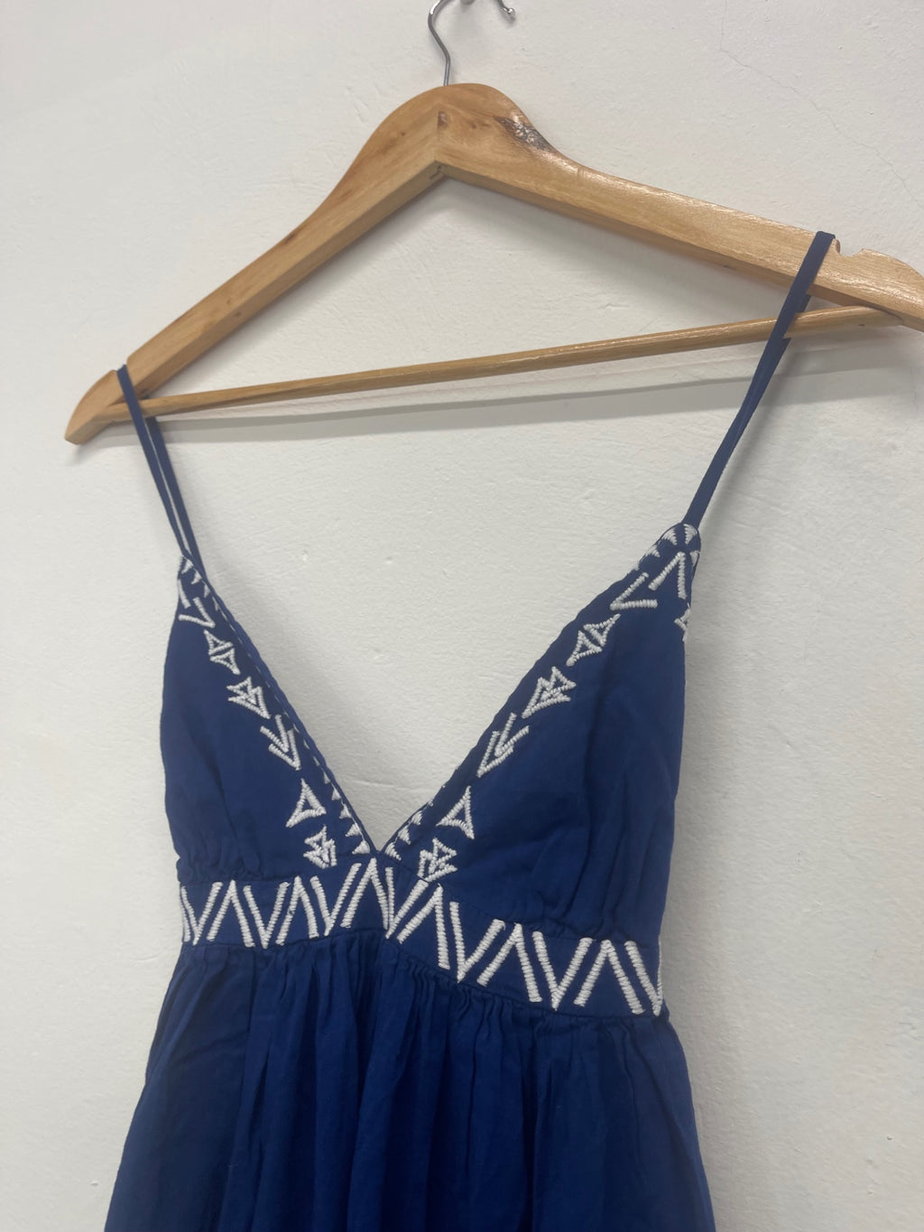 Fabulous Calzedonia beach maxi Dress Uk10 Blue Greek CH600