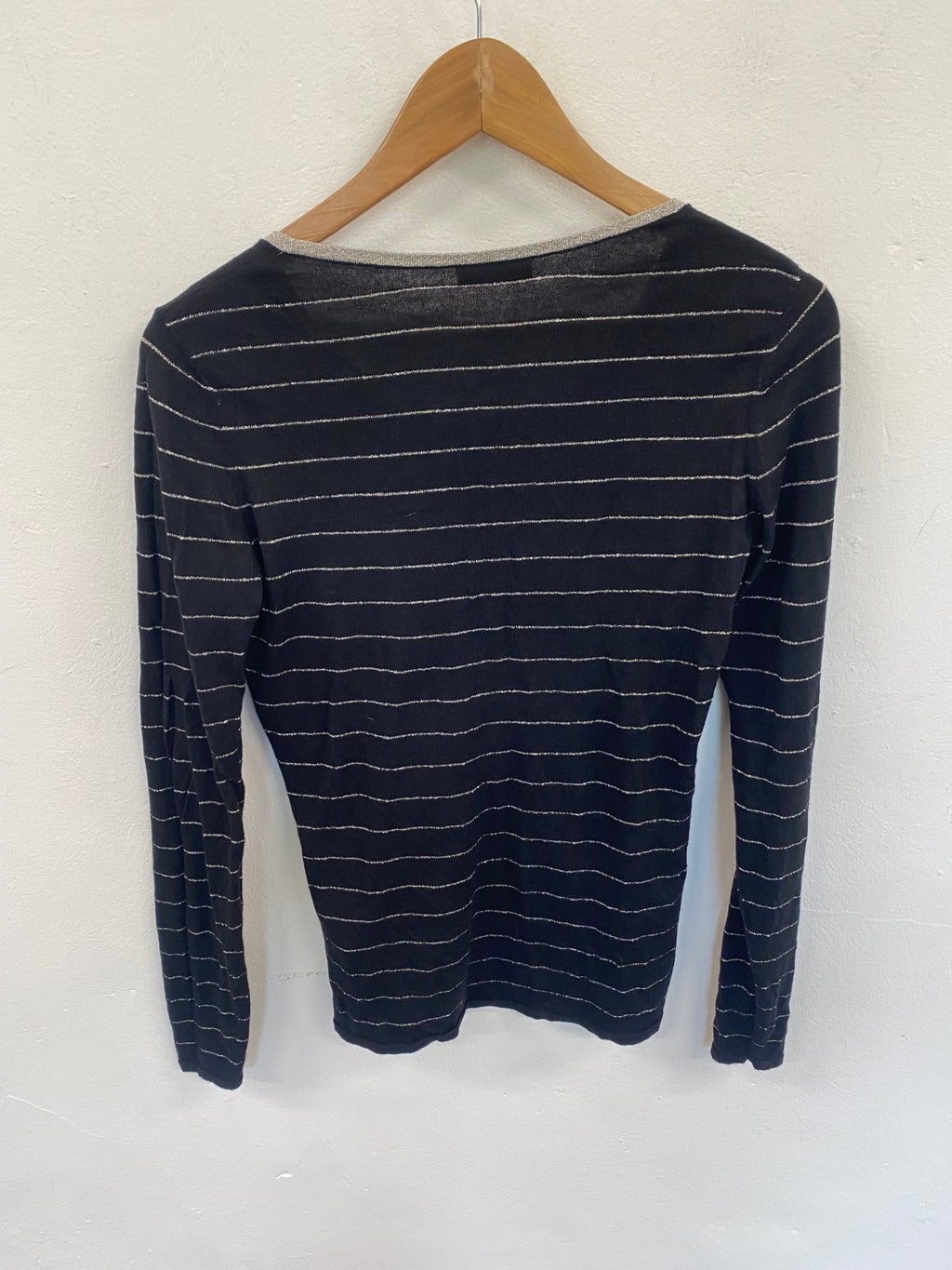 Fabulous Hugo Boss Y2K Sweater S Black silver stripe 00’s vintage