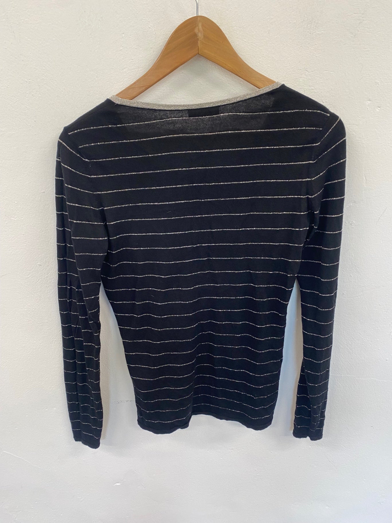 Fabulous Hugo Boss Y2K Sweater S Black silver stripe 00’s vintage