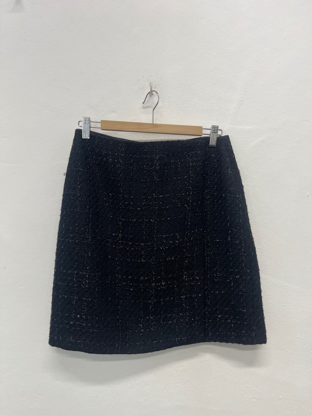 Fabulous Hobbs London boucle sparkle Skirt UK 10 Black CH600