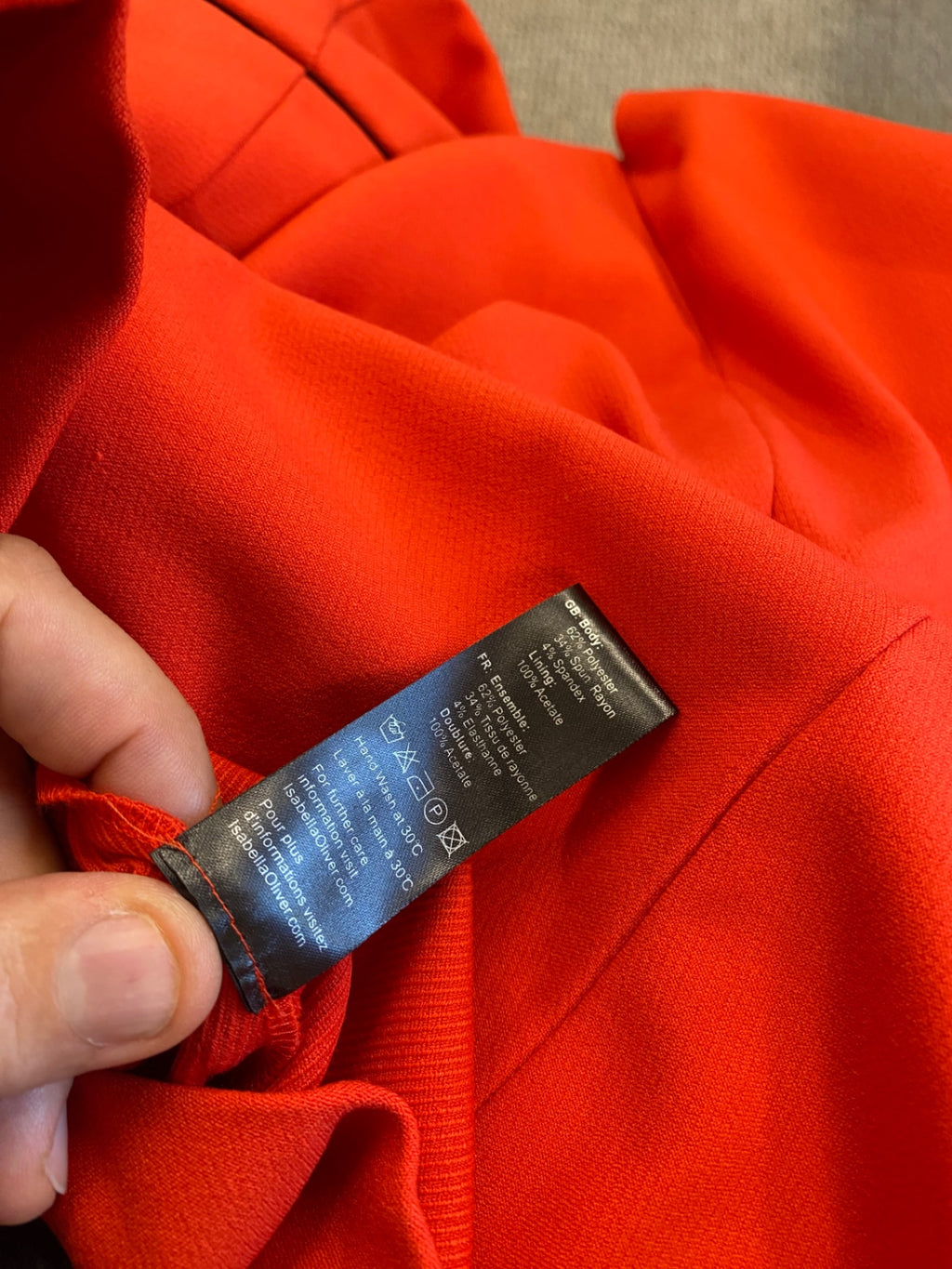 Fabulous Isabella Oliver maternity Dress UK14 Red vermillion ruched Size D UK14 CH600