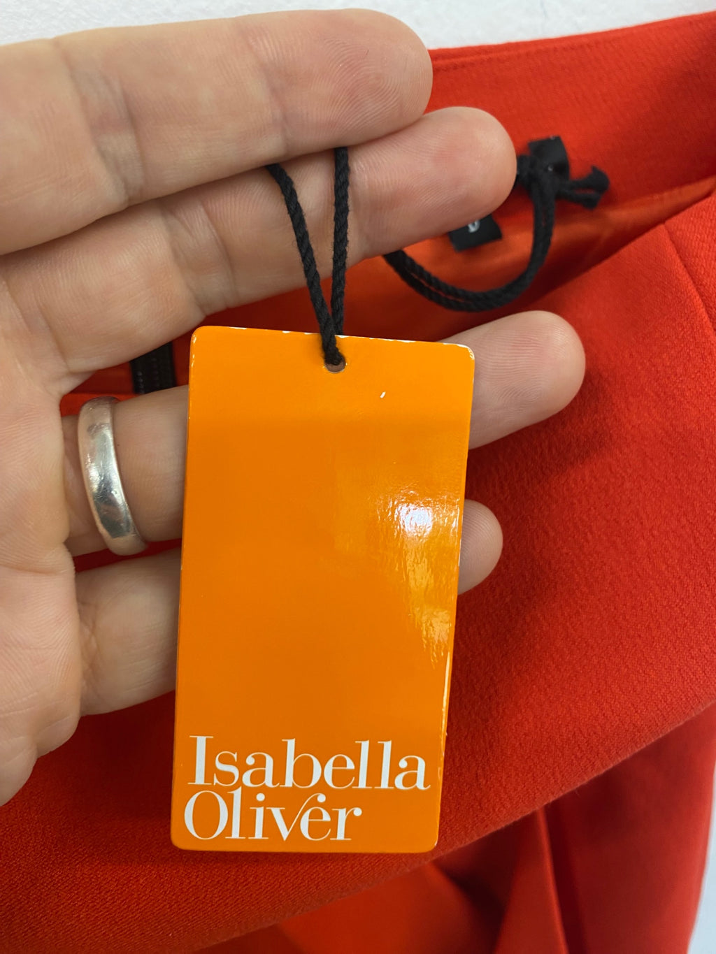 Fabulous Isabella Oliver maternity Dress UK14 Red vermillion ruched Size D UK14 CH600
