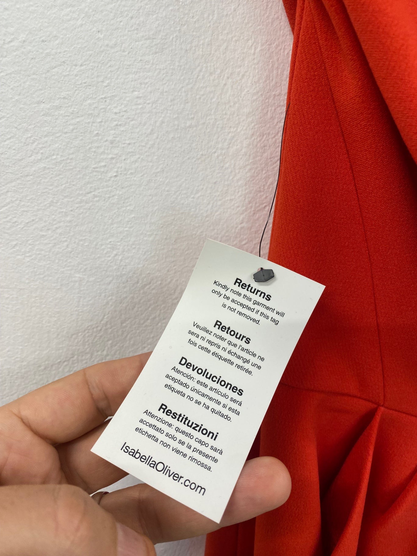 Fabulous Isabella Oliver maternity Dress UK14 Red vermillion ruched Size D UK14 CH600