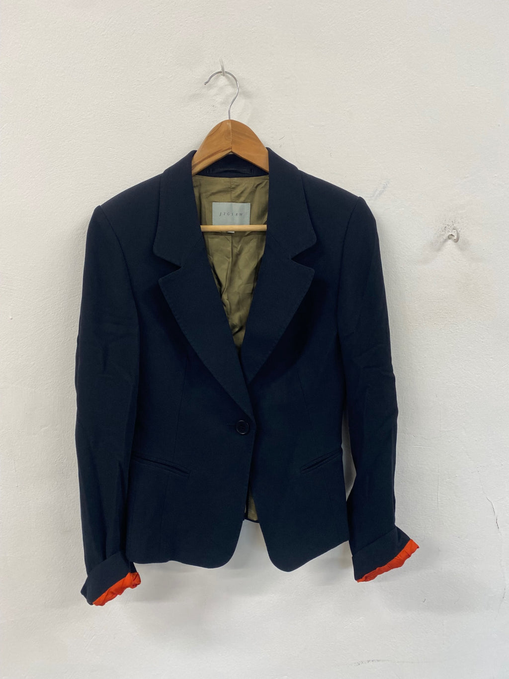 Fabulous JIGSAW Blazer UK8 Navy Classic tailoring CH600