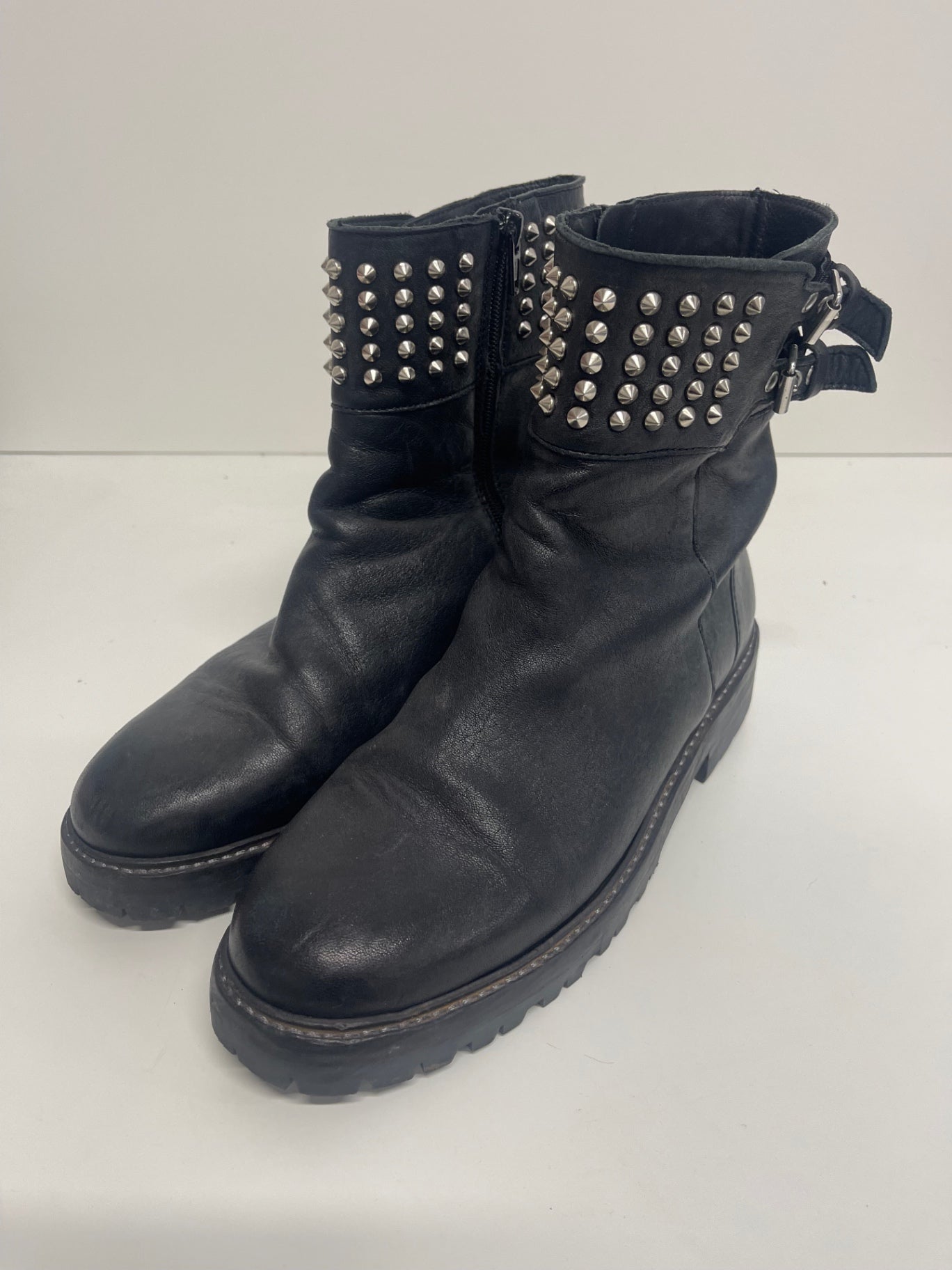 Fabulous Catarina Martins leather western  Boots uk6 Black Stompers CH600