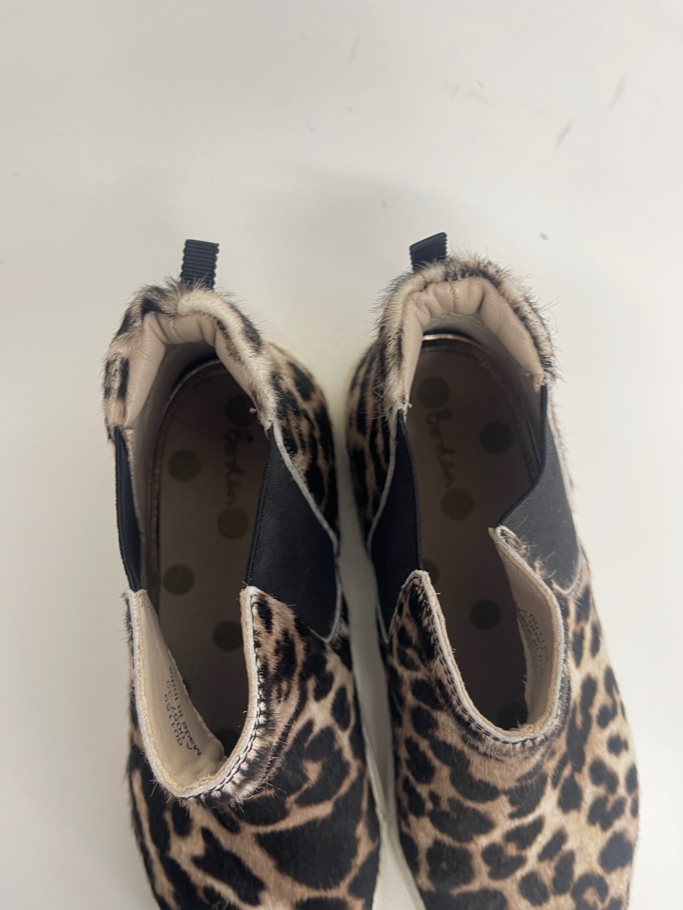 Fabulous Boden leather high top Sneakers uk6 Leopard print CH600