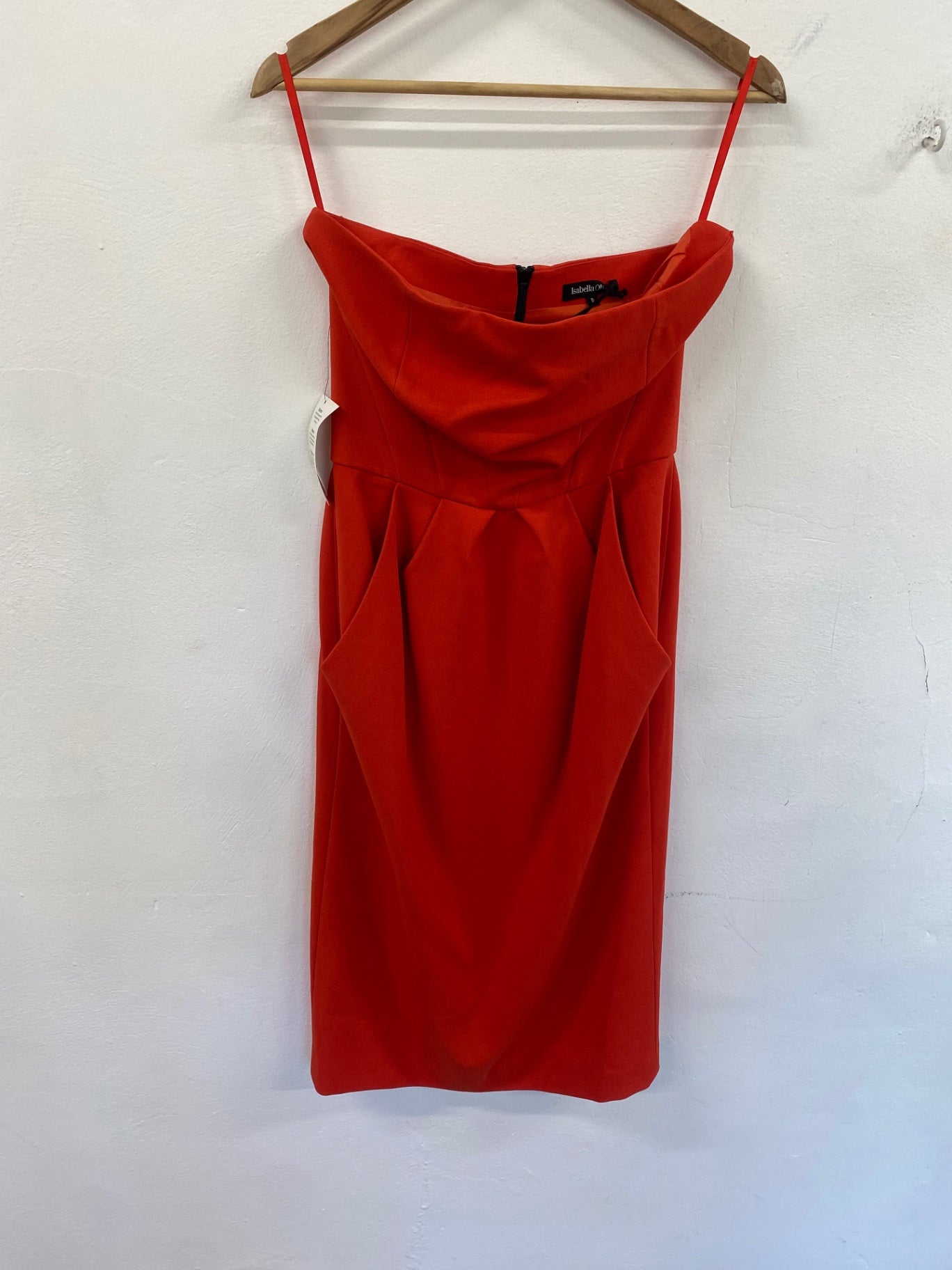 Fabulous Isabella Oliver maternity Dress UK14 Red vermillion ruched Size D UK14 CH600