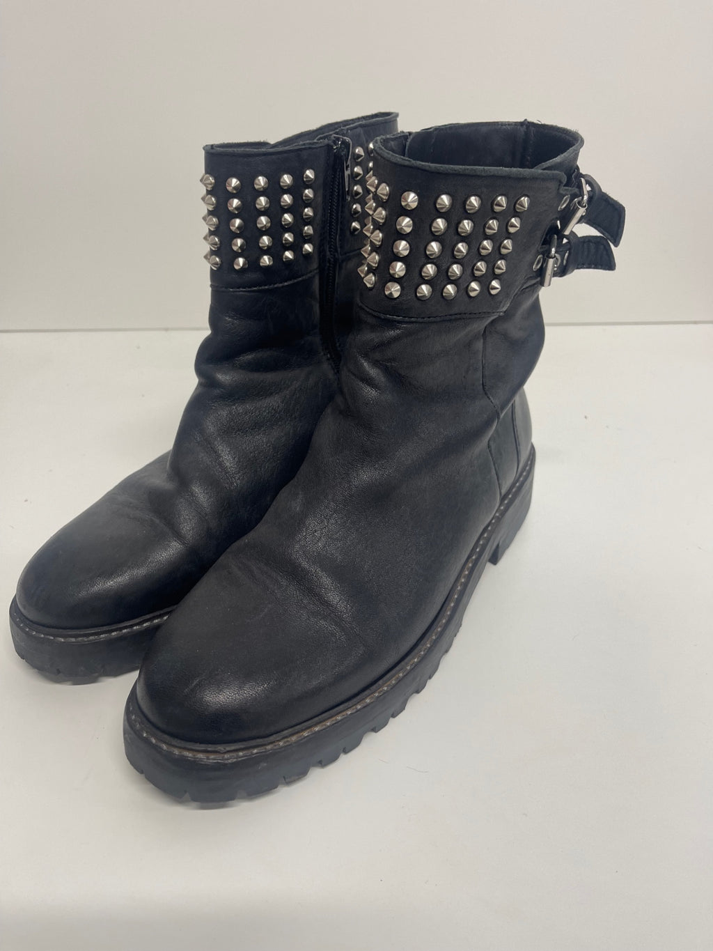 Fabulous Catarina Martins leather western  Boots uk6 Black Stompers CH600