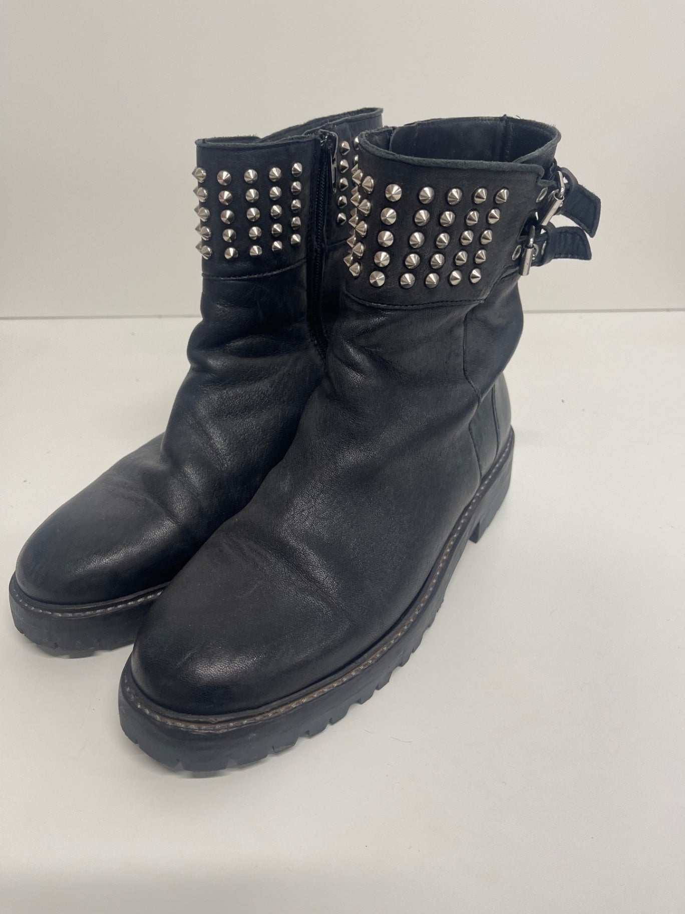 Fabulous Catarina Martins leather western  Boots uk6 Black Stompers CH600