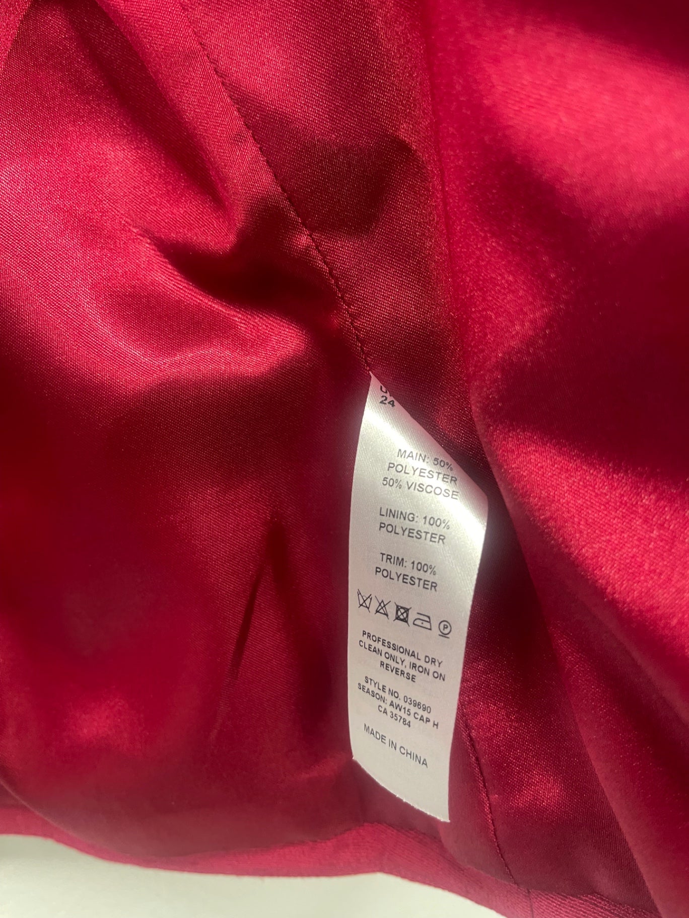 Fabulous Jacques Vert occasion Jacket UK24 Cherry  Red AS602