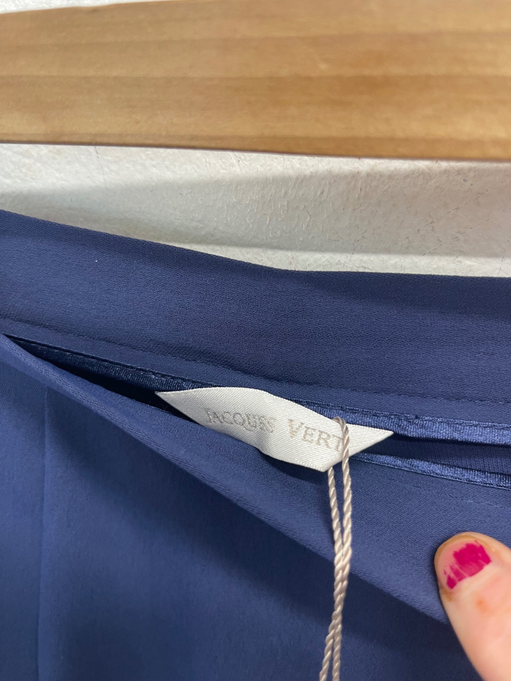Fabulous Jacques Vert French Navy occasion Pants UK22 Navy AS602