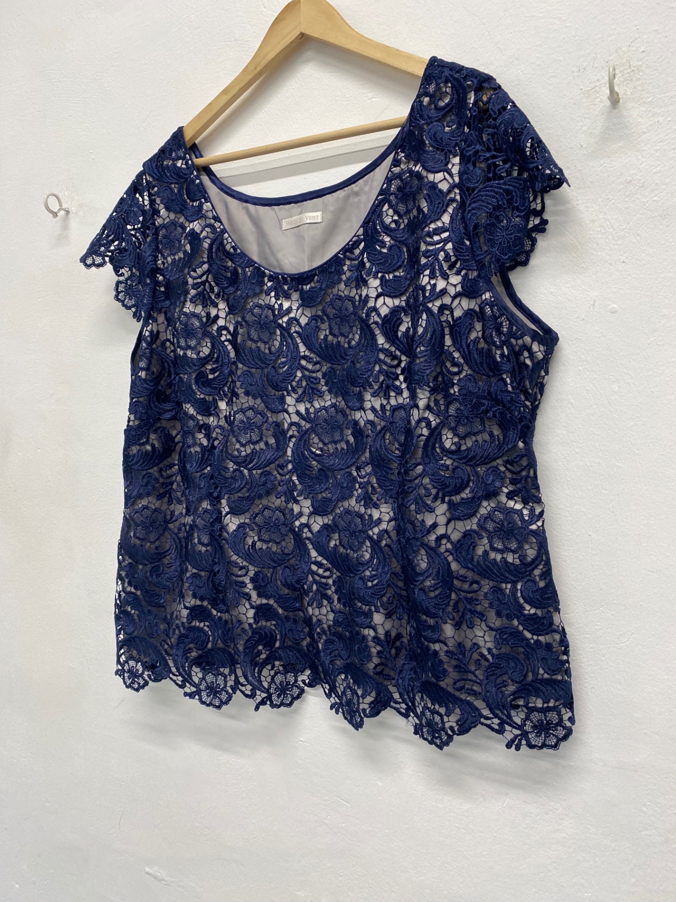 Fabulous Jacques Vert occasion MOd Outfit set uk22/ 24 Navy Blue AS602
