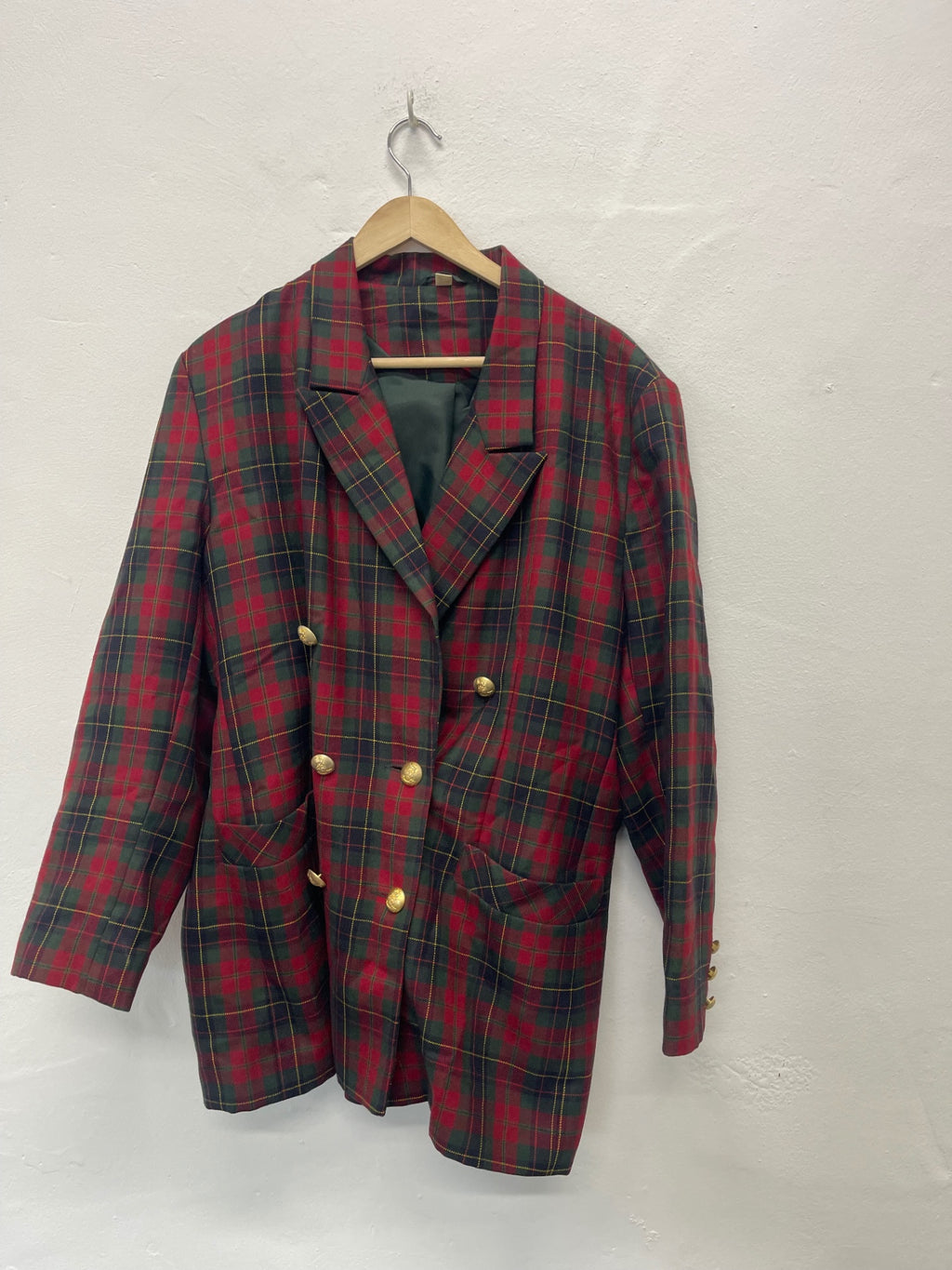 Fabulous First Avenue vintage Blazer UK18 Red tartan AS602