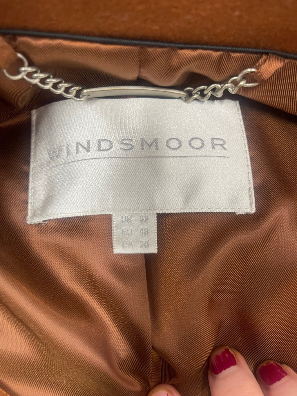 Fabulous Windsmoor cashmere blend  Overcoat UK22 tan brown AS602