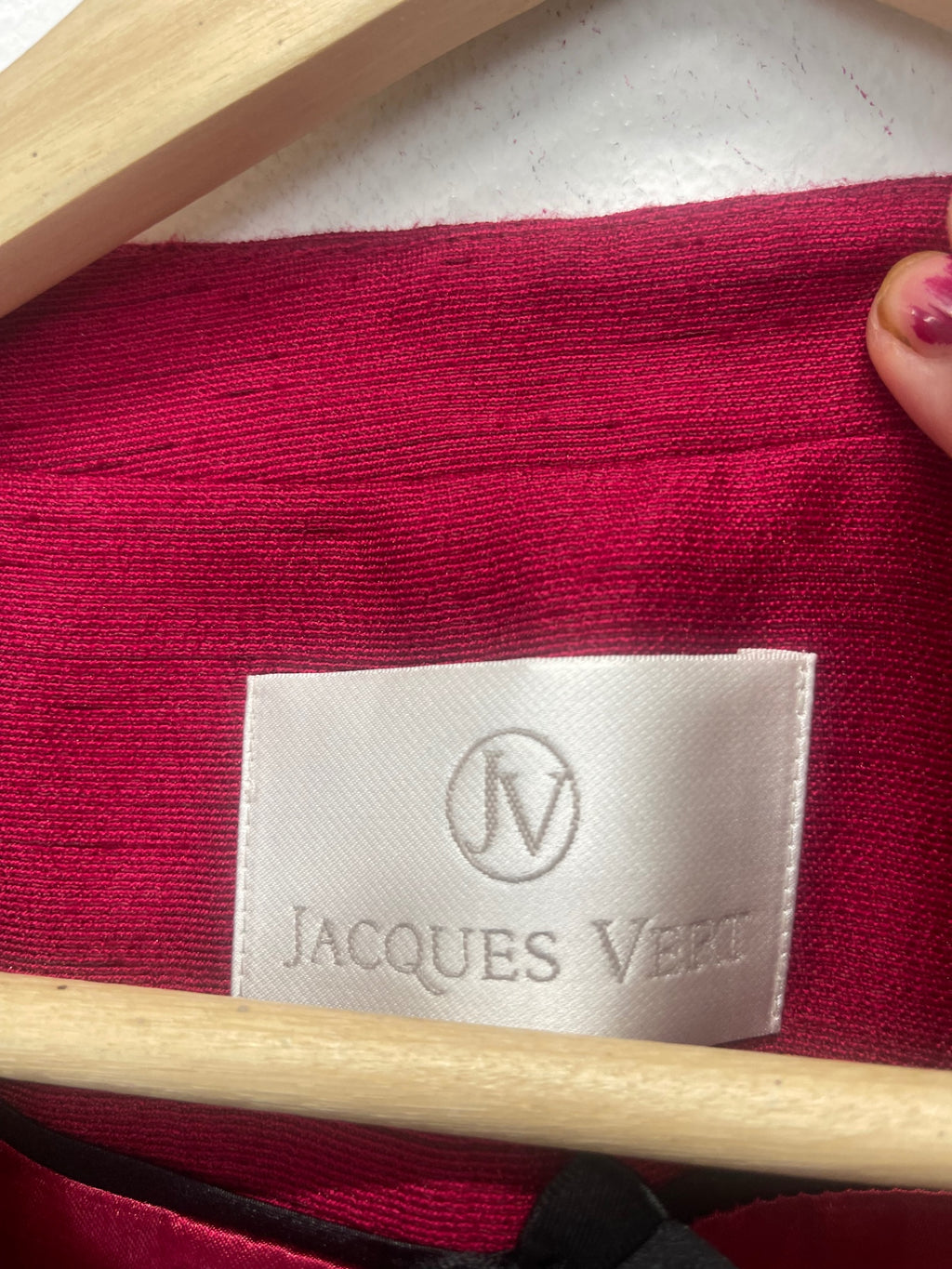 Fabulous Jacques Vert occasion Jacket UK24 Cherry  Red AS602