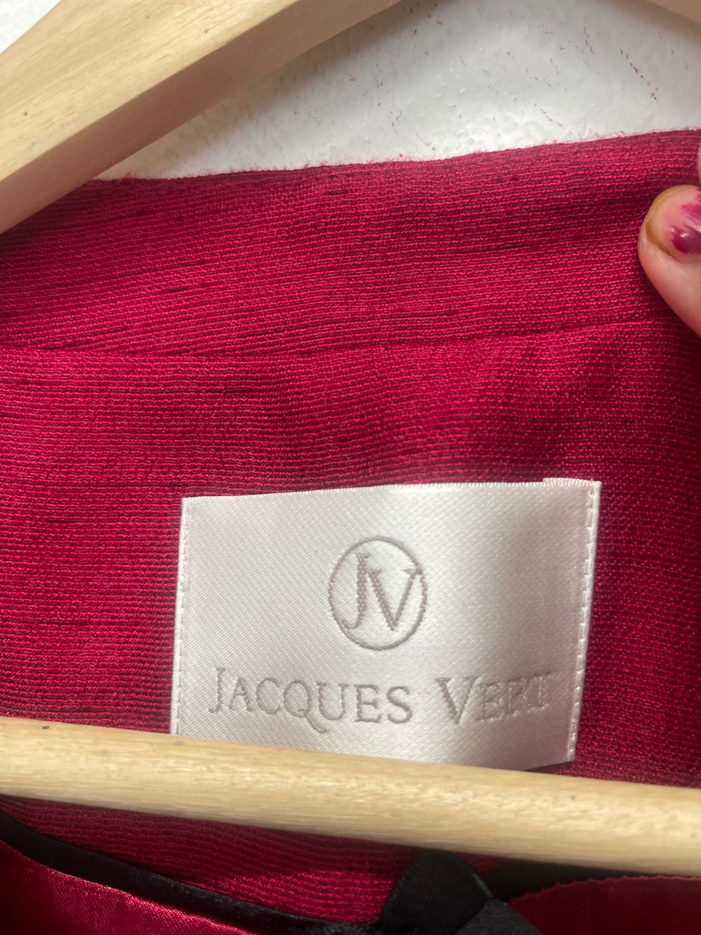 Fabulous Jacques Vert occasion Jacket UK24 Cherry  Red AS602