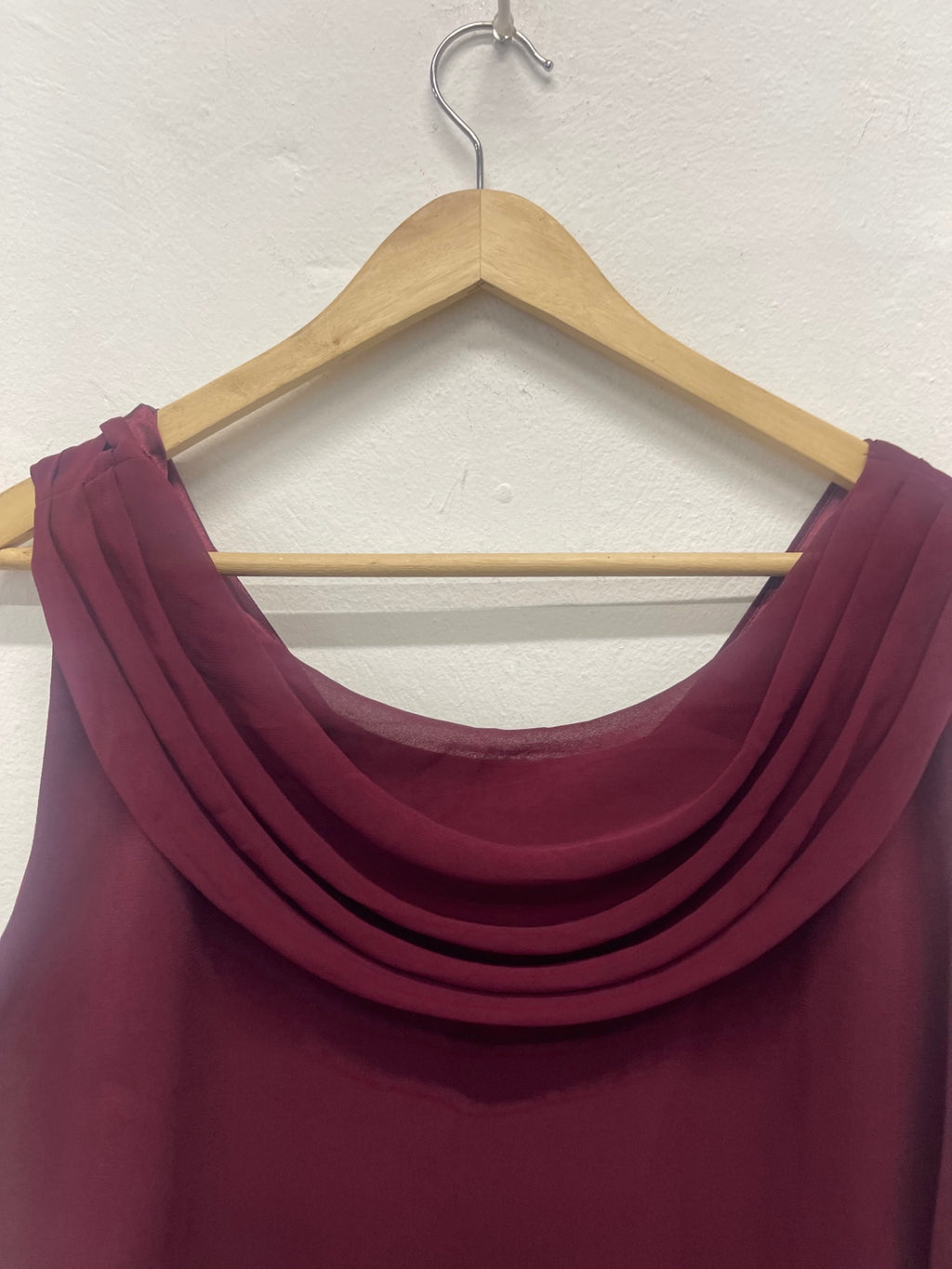 Fabulous Jacques Vert occasion event Dress UK18 Burgundy Elegant AS602