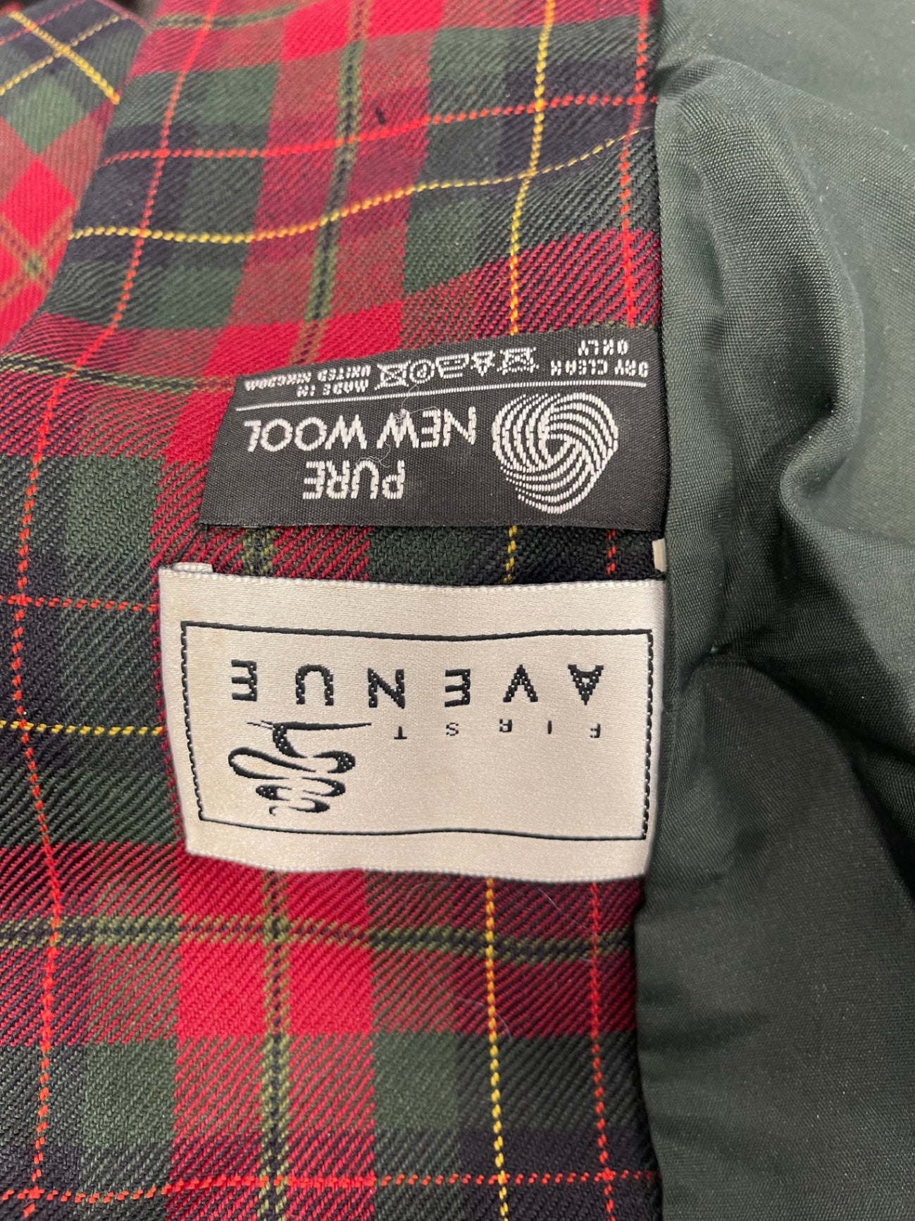 Fabulous First Avenue vintage Blazer UK18 Red tartan AS602