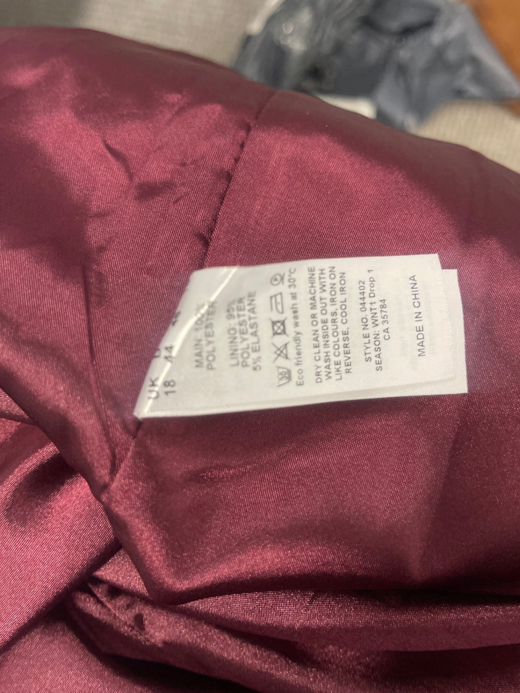 Fabulous Jacques Vert occasion event Dress UK18 Burgundy Elegant AS602
