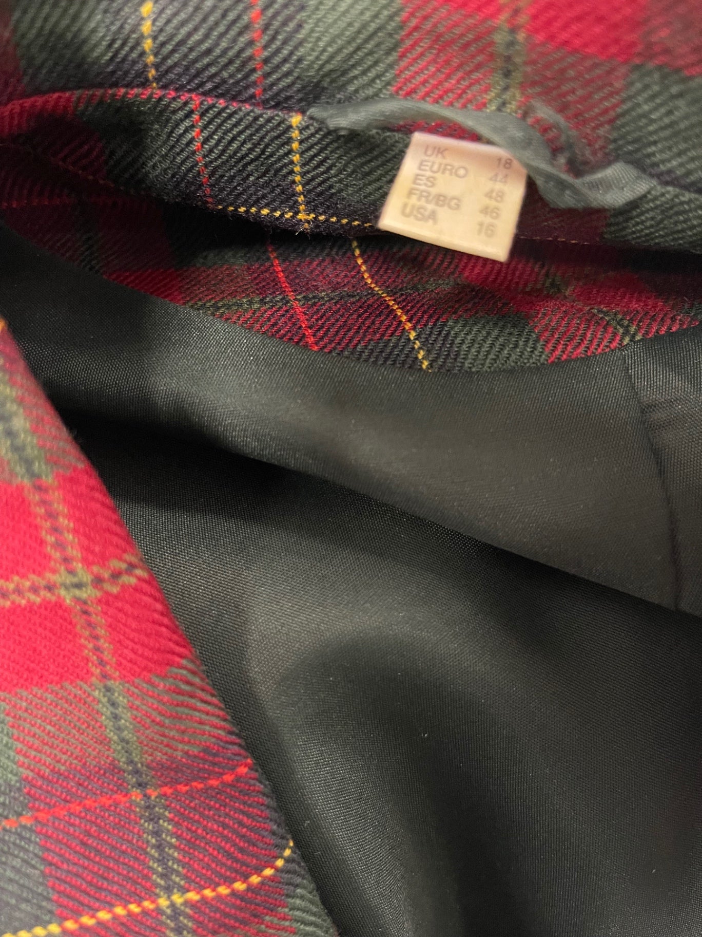 Fabulous First Avenue vintage Blazer UK18 Red tartan AS602