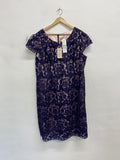 Fabulous Jacques Vert occasion event  Dress UK24 Dark Purple new AS602