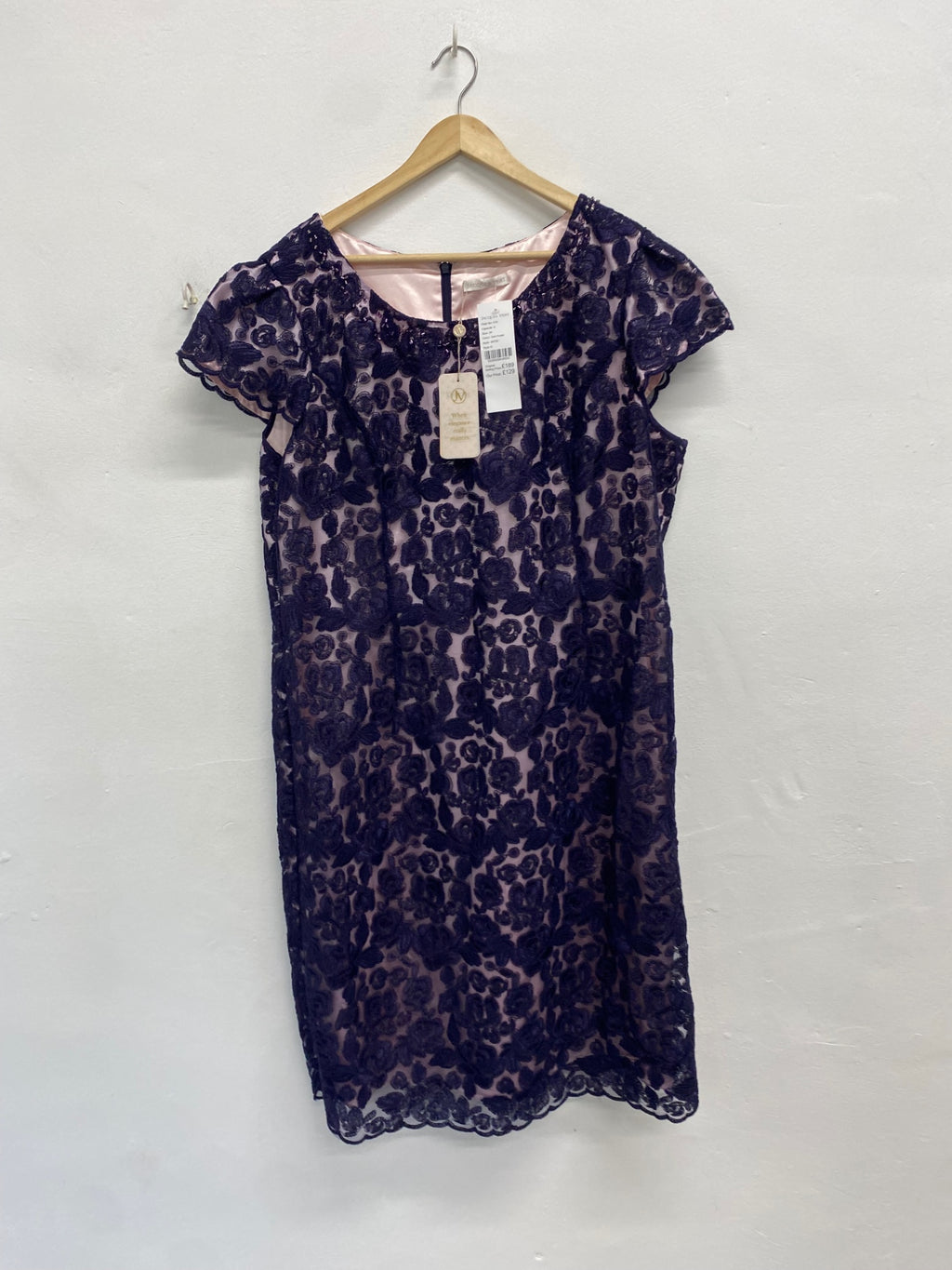 Fabulous Jacques Vert occasion event  Dress UK24 Dark Purple new AS602