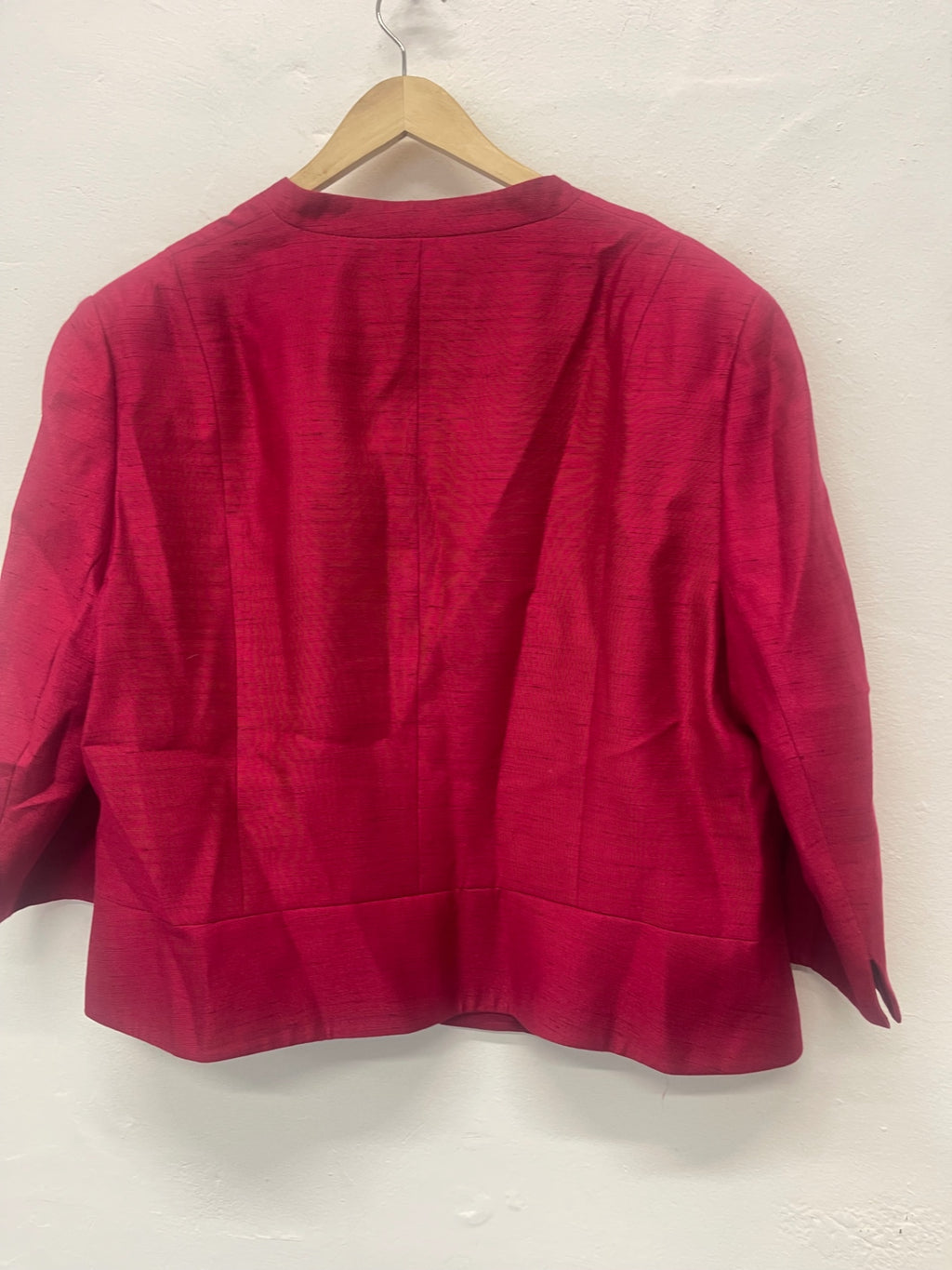 Fabulous Jacques Vert occasion Jacket UK24 Cherry  Red AS602