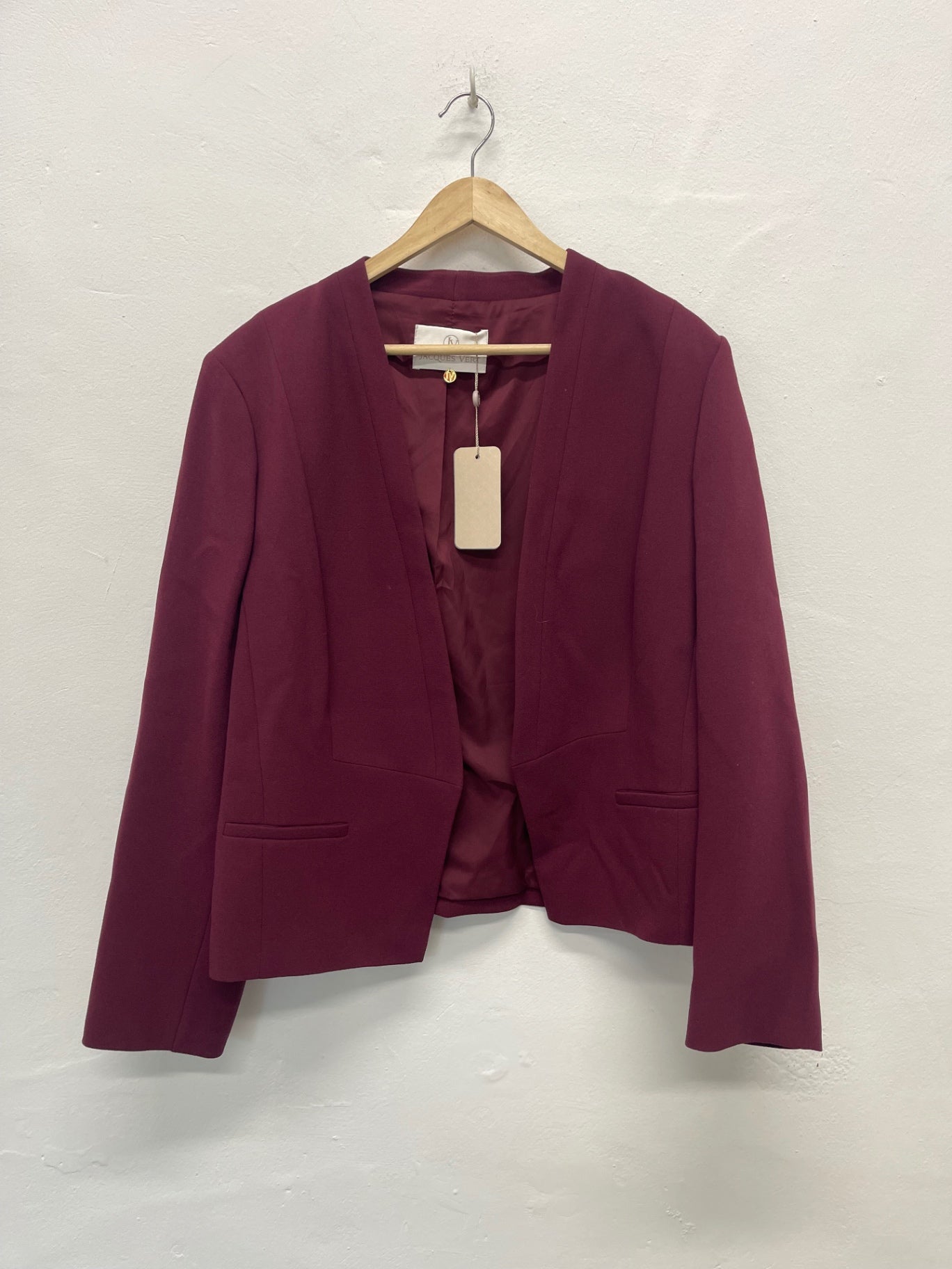 Fabulous Jacques Vert occasion Jacket UK24 Burgundy new AS602
