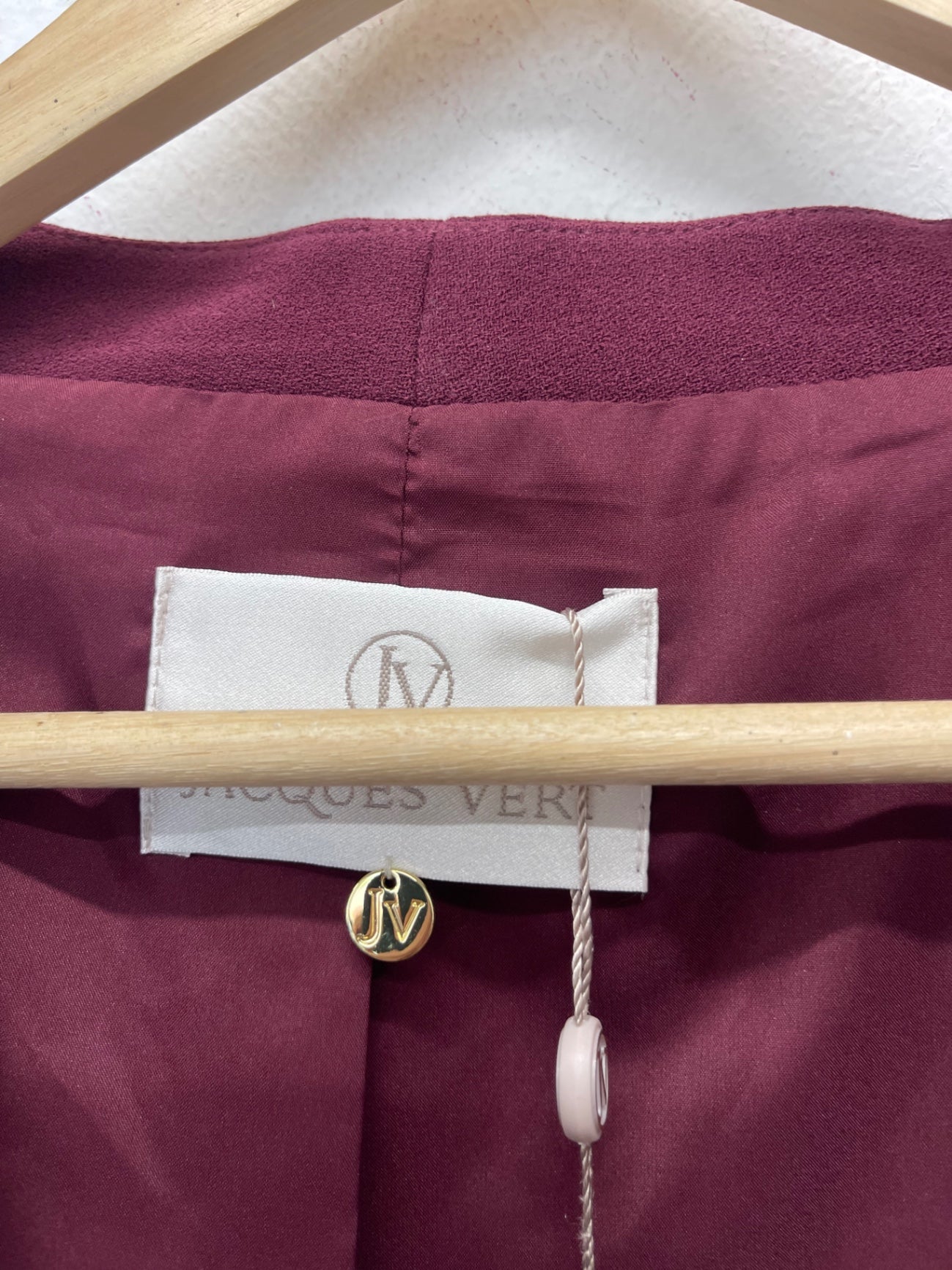Fabulous Jacques Vert occasion Jacket UK24 Burgundy new AS602