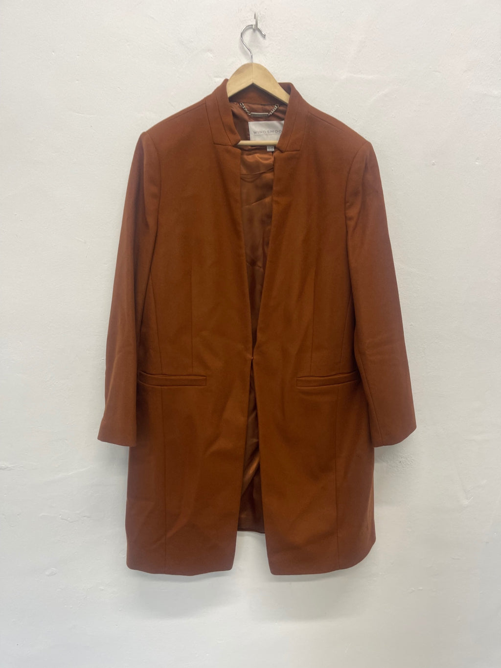 Fabulous Windsmoor cashmere blend  Overcoat UK22 tan brown AS602