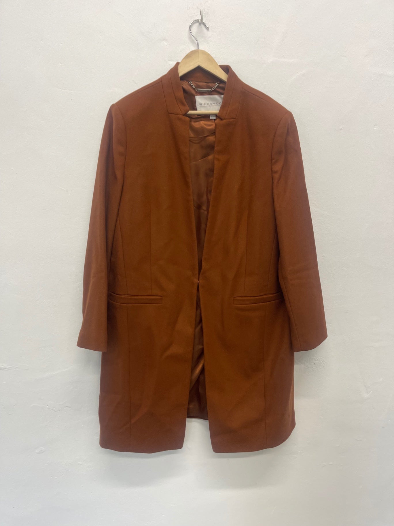 Fabulous Windsmoor cashmere blend  Overcoat UK22 tan brown AS602