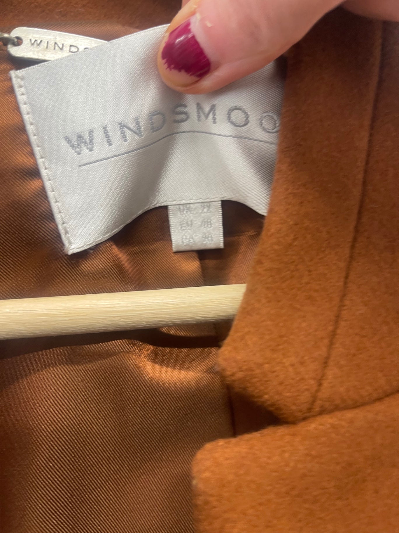 Fabulous Windsmoor cashmere blend  Overcoat UK22 tan brown AS602