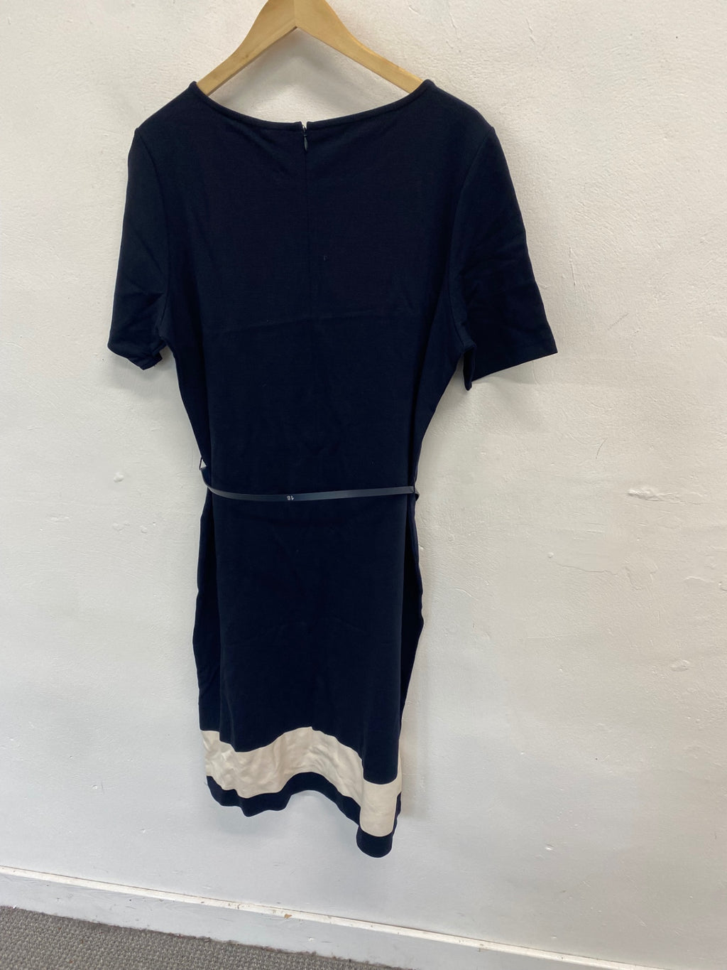 Fabulous Jacques Vert classic Dress UK18 Navy blue new AS602