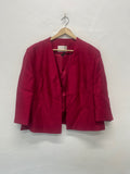 Fabulous Jacques Vert occasion Jacket UK24 Cherry  Red AS602