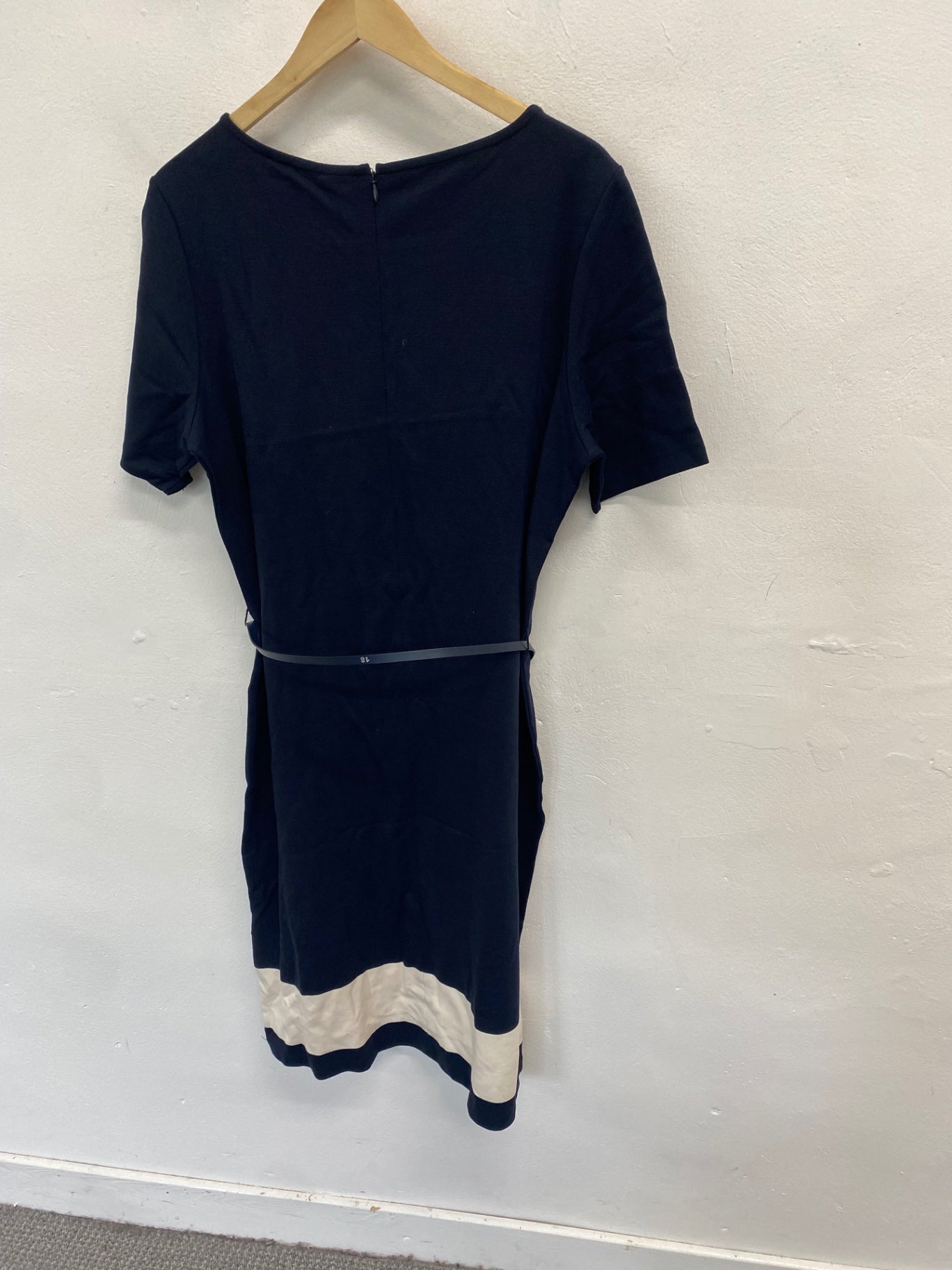 Fabulous Jacques Vert classic Dress UK18 Navy blue new AS602