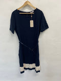 Fabulous Jacques Vert classic Dress UK18 Navy blue new AS602